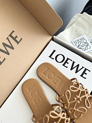 LOEWE Petal Anagram leather slides  - 2