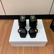 Balmain Heeled Eva mules in calfskin black, Heel height 9.5 cm - 1