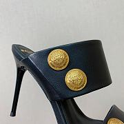 Balmain Heeled Eva mules in calfskin black, Heel height 9.5 cm - 4