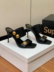 Balmain Heeled Eva mules in calfskin black, Heel height 9.5 cm - 2