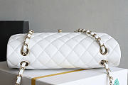 Chanel Classic Flap CF white Light gold hardware Size 25.5x15.5x6.5cm - 5