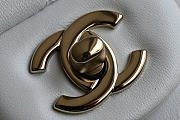 Chanel Classic Flap CF white Light gold hardware Size 25.5x15.5x6.5cm - 3