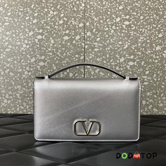Valentino Garavani v logo signature leather wallet on chain size  19x4x10.5cm - 1