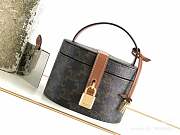 Celine Vanity Case in Triomphe Canvas and Calfskin bag size 10 x 15 x 11,5 cm - 1