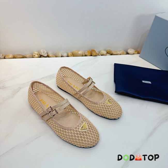 Prada Mesh fabric ballerinas beige - 1