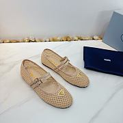 Prada Mesh fabric ballerinas beige - 1