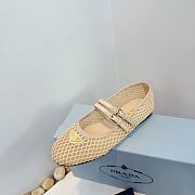 Prada Mesh fabric ballerinas beige - 6