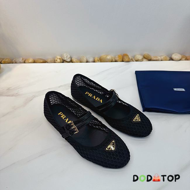 Prada Mesh fabric ballerinas black - 1