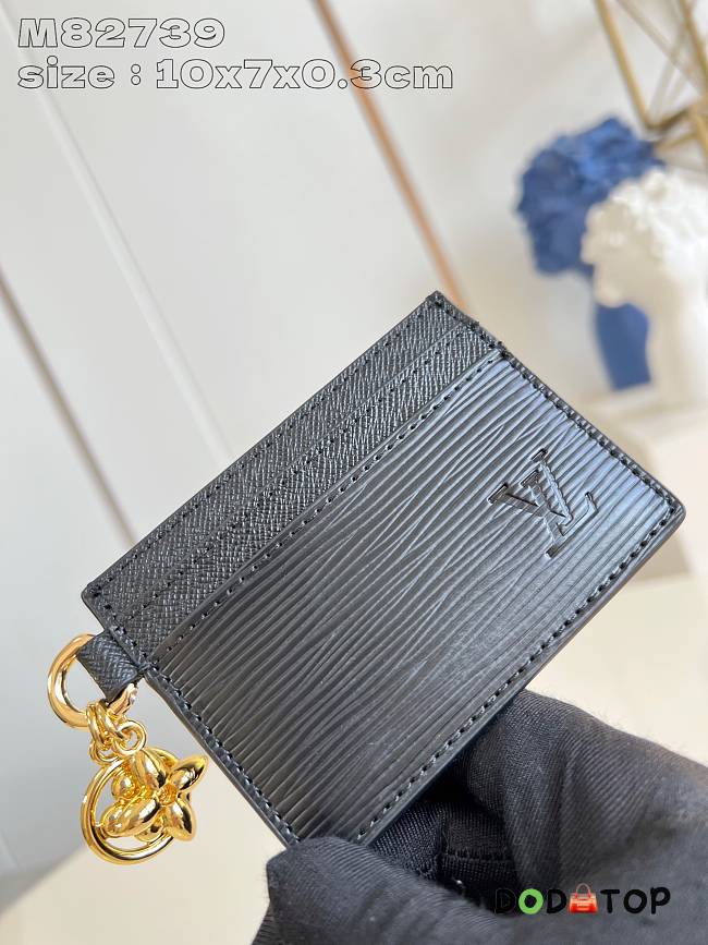 Louis Vuitton M82739 card holder black 10x7x0.3cm - 1