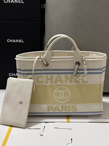 Chanel shopping bag size 38cm yellow