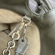 LOEWE Flamenco leather clutch green bag size 30x24.5x10.5cm - 3