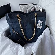 Chanel shopping bag jean size 38×32×14cm - 1