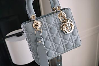 Dior Lady blue bag size 20x17x8cm