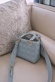 Dior Lady blue bag size 20x17x8cm - 2