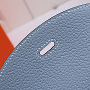 Hermès Lindy bag 26cm Clémence leather color blue - gold hardware - 6