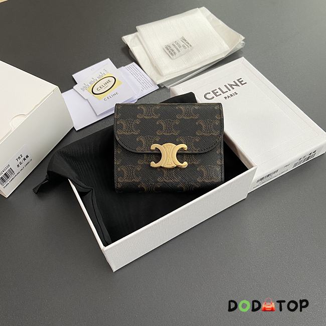 Celine Triomphe wallet size 10.5x9x3cm - 1