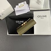 Celine Triomphe wallet green size 10.5x9x3cm - 4