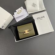 Celine Triomphe wallet green size 10.5x9x3cm - 3