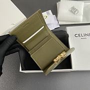 Celine Triomphe wallet green size 10.5x9x3cm - 2