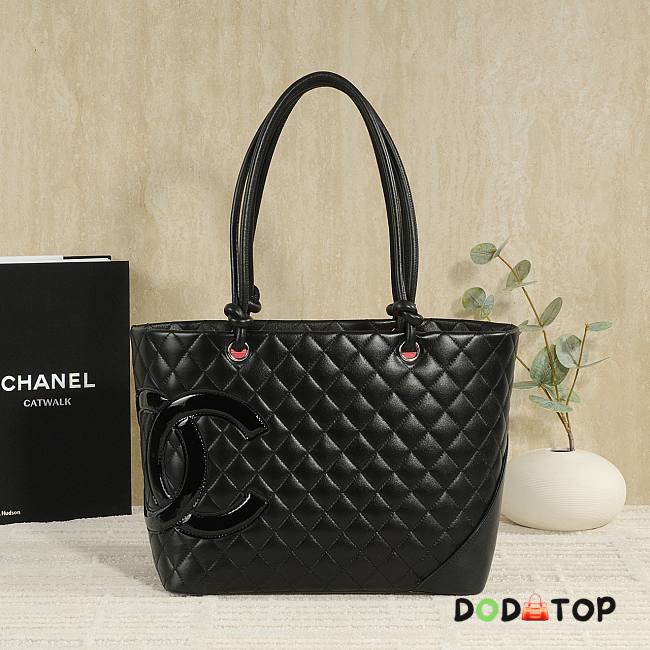 Chanel Cambon black bag size 30x25x15cm - 1