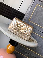 Chanel flap bag gold color bag size 14 X 22.5 X 5.8 cm - 1
