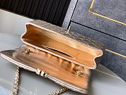 Chanel flap bag gold color bag size 14 X 22.5 X 5.8 cm - 3
