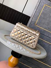 Chanel flap bag gold color bag size 14 X 22.5 X 5.8 cm - 5