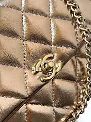 Chanel flap bag gold color bag size 14 X 22.5 X 5.8 cm - 6