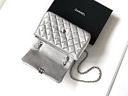 Chanel flap bag silver color bag size 14 X 22.5 X 5.8 cm - 6