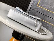 Chanel flap bag silver color bag size 14 X 22.5 X 5.8 cm - 5
