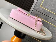 Chanel flap bag pink color bag size 14 X 22.5 X 5.8 cm - 6