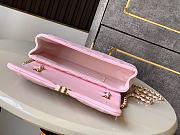 Chanel flap bag pink color bag size 14 X 22.5 X 5.8 cm - 5