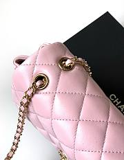 Chanel flap bag pink color bag size 14 X 22.5 X 5.8 cm - 2