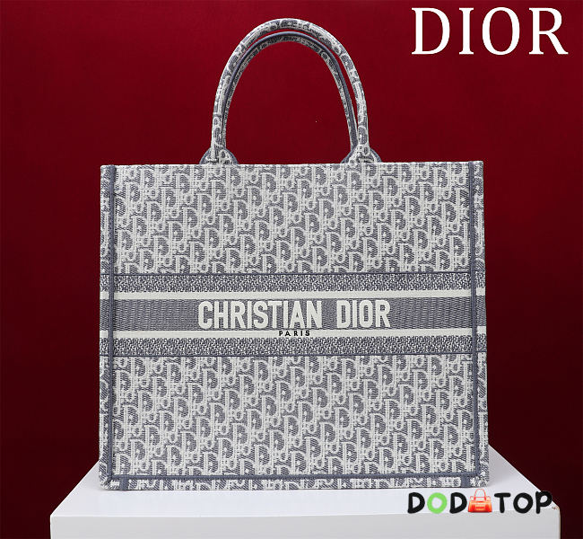 Dior Book Tote gray large bag size 41x35x18cm - 1