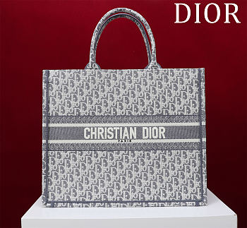 Dior Book Tote gray large bag size 41x35x18cm