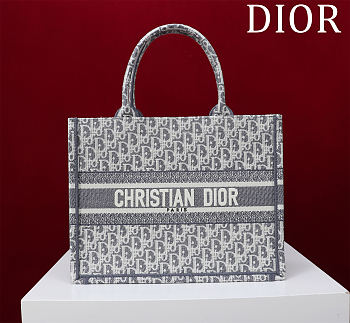 Dior Book Tote gray medium bag size 36x28x16cm