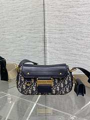 Dior Streetchic Small Bag Oblique jacquard canvas and smooth calfskin in blue size 24x5x12.5cm - 1