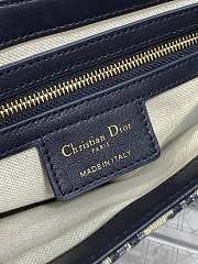 Dior Streetchic Small Bag Oblique jacquard canvas and smooth calfskin in blue size 24x5x12.5cm - 5
