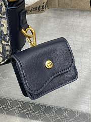 Dior Streetchic Small Bag Oblique jacquard canvas and smooth calfskin in blue size 24x5x12.5cm - 3