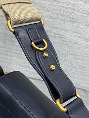 Dior Streetchic Small Bag Oblique jacquard canvas and smooth calfskin in blue size 24x5x12.5cm - 4