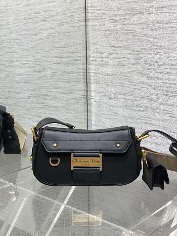 Dior Streetchic Small Bag Oblique jacquard canvas and smooth calfskin in black size 24x5x12.5cm