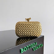 Bottega Veneta Knot Padded Metallic Leather Clutch Bag size 20.5cm - 1