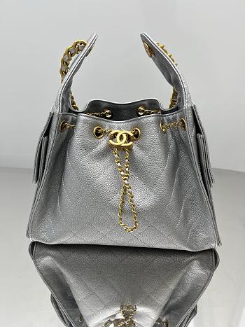 Chanel hobo 25bag gray color size 30x26x14cm