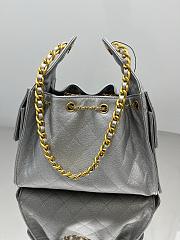 Chanel hobo 25bag gray color size 30x26x14cm - 4