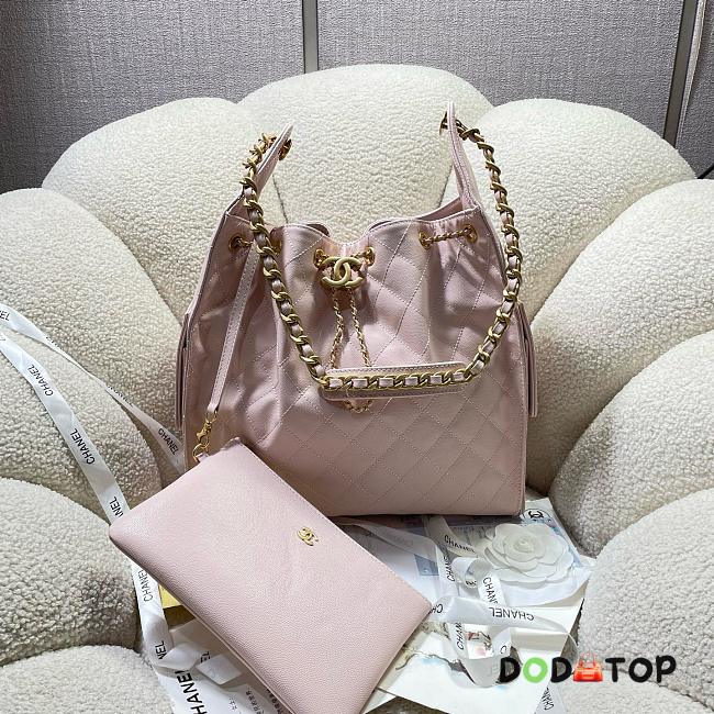 Chanel hobo bag pink pastel color size 40x30x15cm - 1