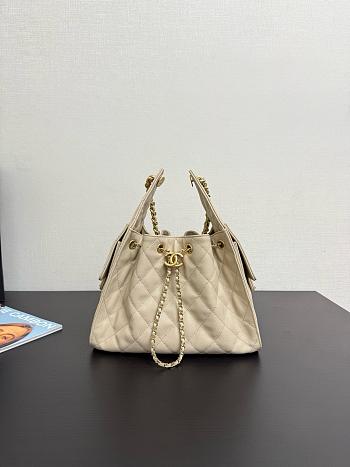 Chanel hobo 25bag beige color size 30x26x14cm