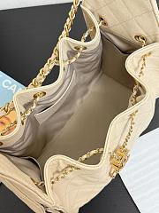 Chanel hobo 25bag beige color size 30x26x14cm - 4