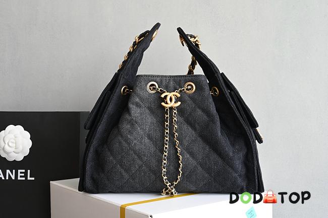 Chanel hobo 25bag black color size 30x26x14cm - 1