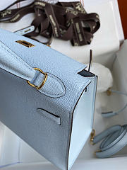 Hermes KELLY Bag Blue Color - Epsom leather - gold hardware - 25cm - 6
