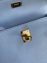 Hermes KELLY Bag Blue Color - Epsom leather - gold hardware - 25cm - 2